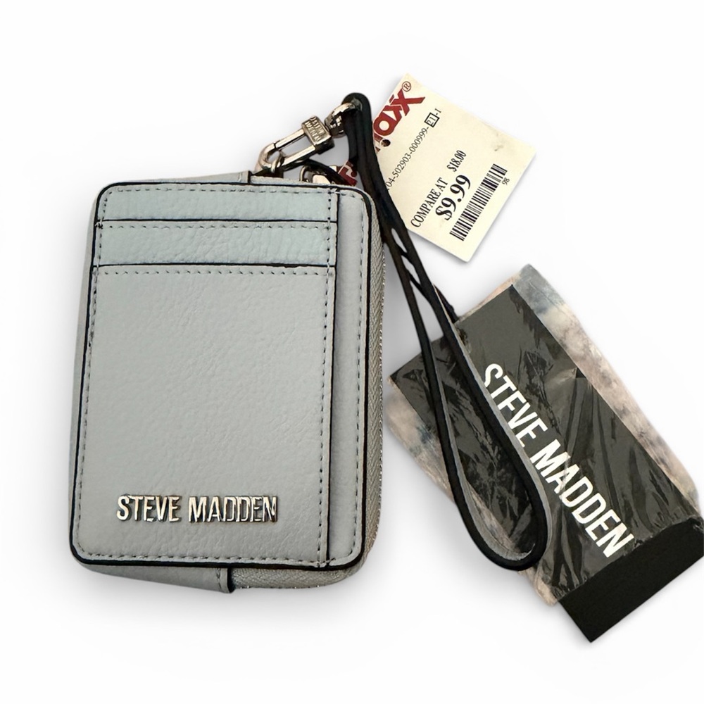 Steve Madden Light Blue Wristlet with ID Window